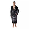 White Bengal Tiger Monochrome Print Men's Robe-grizzshop