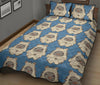 White Bigfoot Pattern Print Bed Set Quilt-grizzshop