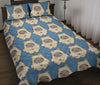 White Bigfoot Pattern Print Bed Set Quilt-grizzshop