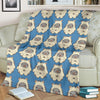 White Bigfoot Pattern Print Blanket-grizzshop