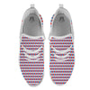 White Blue And Red Argyle Print Pattern White Athletic Shoes-grizzshop