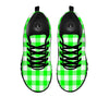 White Buffalo Check And UFO Green Print Pattern Black Sneaker-grizzshop