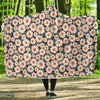White Cute Daisy Pattern Print Hooded Blanket-grizzshop