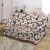 White Cute Daisy Pattern Print Loveseat Cover-grizzshop