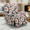 White Cute Daisy Pattern Print Recliner Cover-grizzshop