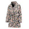 White Cute Daisy Pattern Print Women Long Robe-grizzshop