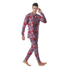 White Digital Camo And Blue Red Print Men's Pajamas-grizzshop