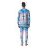 White Doves And Christian Cross Print Men's Pajamas-grizzshop