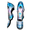 White Doves And Christian Cross Print Muay Thai Shin Guards-grizzshop