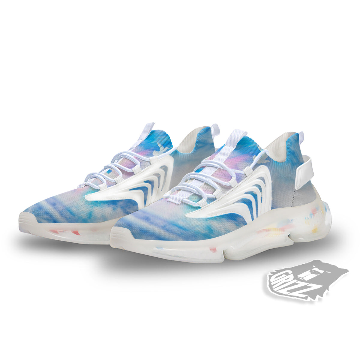 White Doves And Christian Cross Print White Gym Shoes-grizzshop