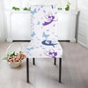 White Fairy Pattern Print Chair Cover-grizzshop