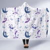 White Fairy Pattern Print Hooded Blanket-grizzshop