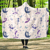 White Fairy Pattern Print Hooded Blanket-grizzshop