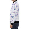 White Fairy Pattern Print Men's Bomber Jacket-grizzshop