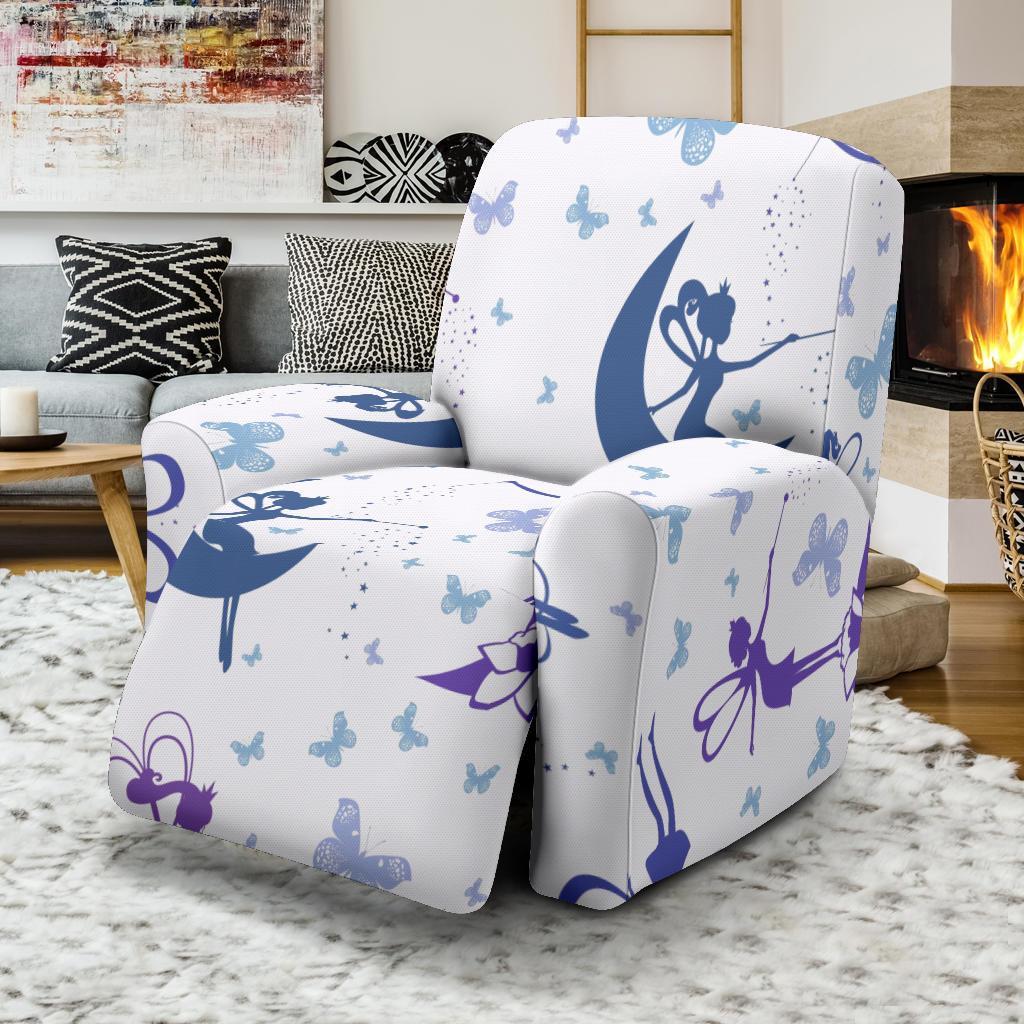 White Fairy Pattern Print Recliner Cover-grizzshop