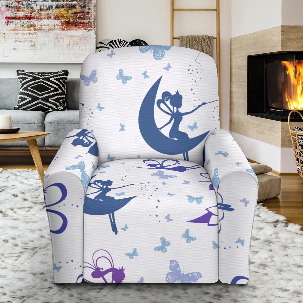 White Fairy Pattern Print Recliner Cover-grizzshop