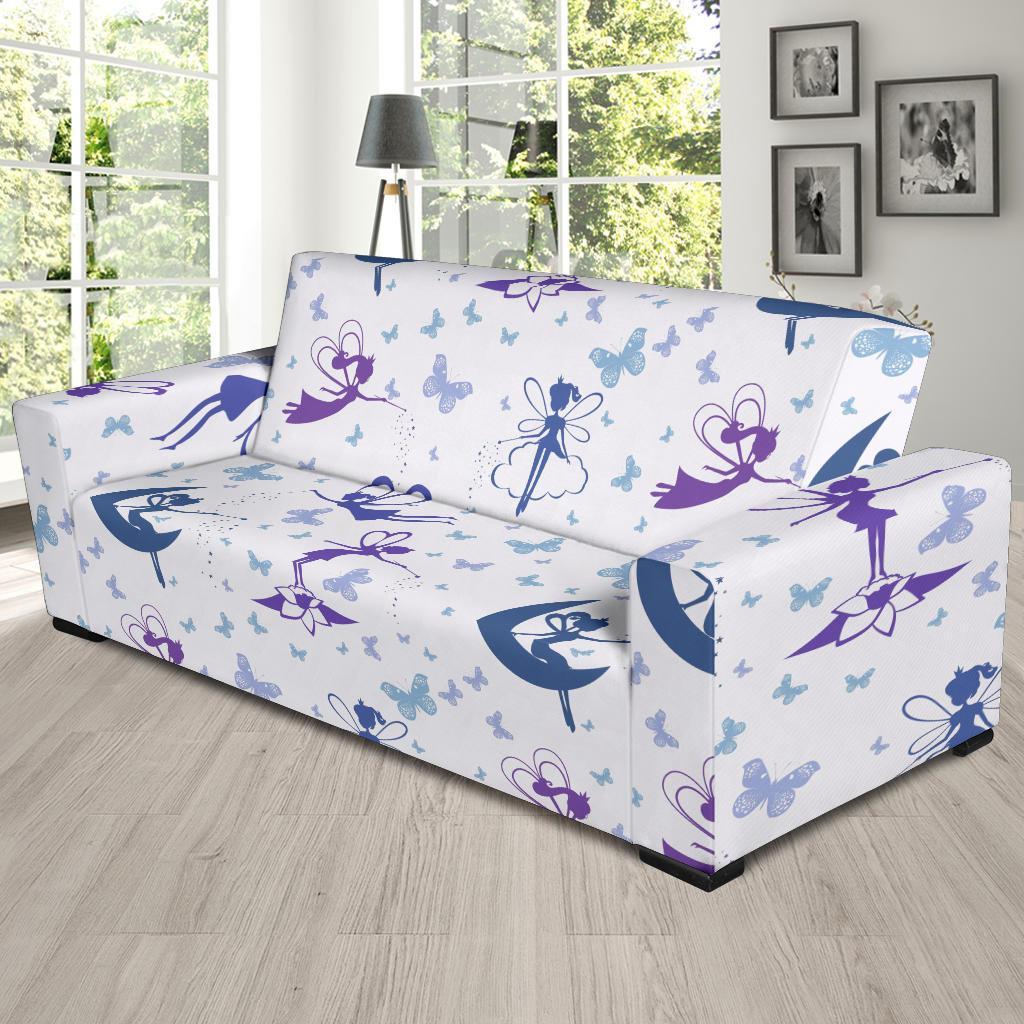 White Fairy Pattern Print Sofa Covers-grizzshop