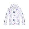 White Fairy Pattern Print Women Pullover Hoodie-grizzshop