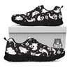 White Ghost Print Pattern Black Sneaker-grizzshop