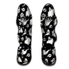 White Ghost Print Pattern Muay Thai Shin Guards-grizzshop