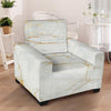 White Gold Marble Armchair Cover-grizzshop