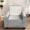 White Gold Marble Armchair Cover-grizzshop