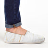 White Gold Marble Canvas Shoes-grizzshop