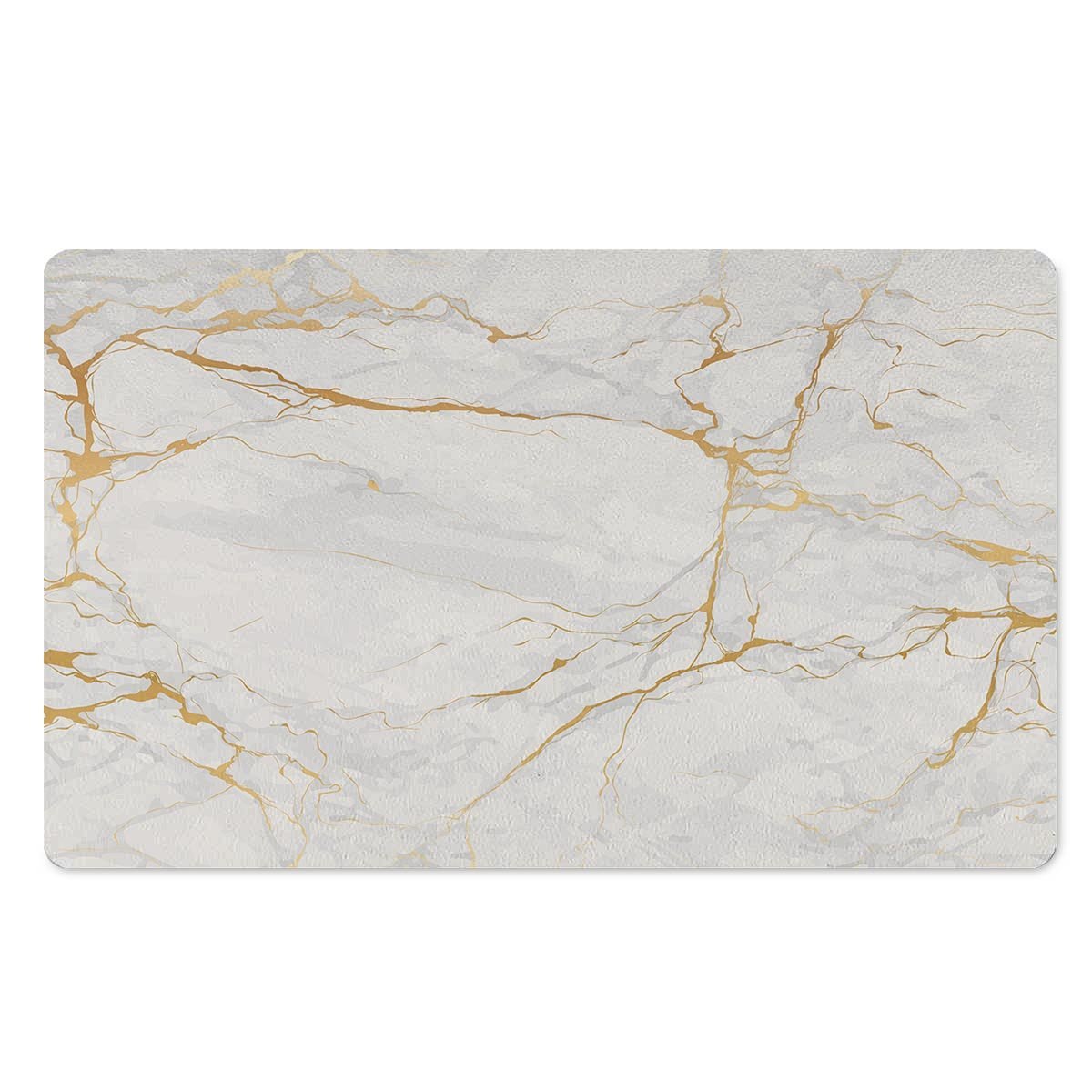 White Gold Marble Door Mat-grizzshop