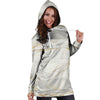 White Gold Marble Hoodie Dress-grizzshop