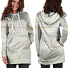 White Gold Marble Hoodie Dress-grizzshop