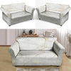 White Gold Marble Loveseat Cover-grizzshop