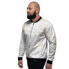 White Gold Marble Men's Bomber Jacket-grizzshop