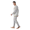 White Gold Marble Men's Pajamas-grizzshop