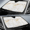 White Gold Marble Pattern Print Car Sun Shade-grizzshop