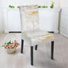 White Gold Marble Pattern Print Chair Cover-grizzshop