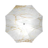 White Gold Marble Pattern Print Foldable Umbrella-grizzshop