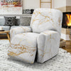 White Gold Marble Pattern Print Recliner Cover-grizzshop