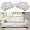 Load image into Gallery viewer, White Gold Marble Pattern Print Sofa Covers-grizzshop
