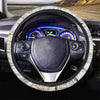 White Gold Marble Steering Wheel Cover-grizzshop