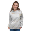 White Gold Marble Women's Hoodie-grizzshop