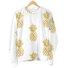 White Gold Pineapple Print Sweatshirt-grizzshop