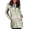 White Gold Tile Marble Hoodie Dress-grizzshop