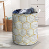White Gold Tile Marble Laundry Basket-grizzshop