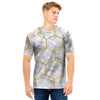 White Gold Tile Marble Men T Shirt-grizzshop