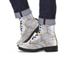 White Gold Tile Marble Men's Boots-grizzshop