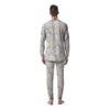 White Gold Tile Marble Men's Pajamas-grizzshop