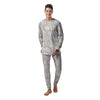 White Gold Tile Marble Men's Pajamas-grizzshop