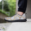 White Gold Tile Marble Men's Sneakers-grizzshop