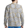 White Gold Tile Marble Men's Sweatshirt-grizzshop