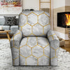 White Gold Tile Marble Recliner Cover-grizzshop